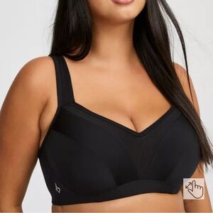 Torrid Black Mid Impact Underwire Sports Bra